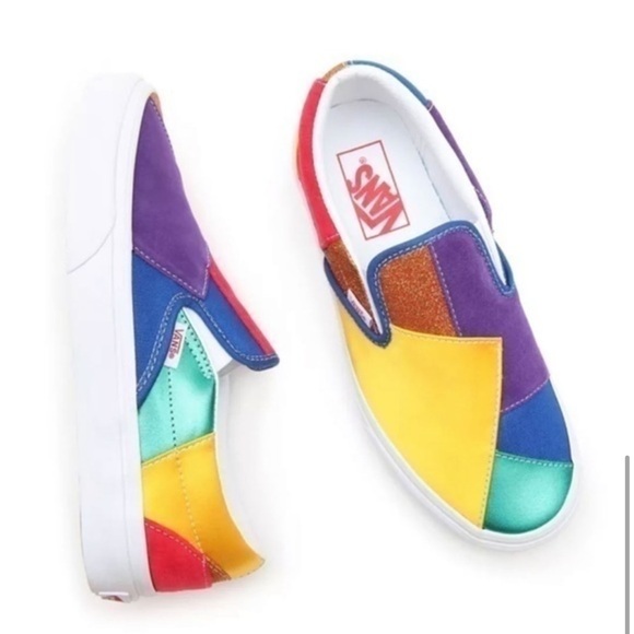 Vans classic slip on Pride rainbow patchwork - Picture 1 of 6